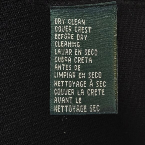 Ralph Lauren Knit Blazer Large Black with Silver Buttons Front and Cuffs - Picture 5 of 10